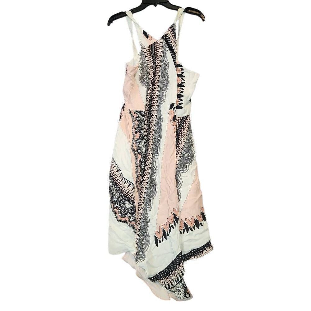 Reiss Pink and Black Patterned Mini Dress